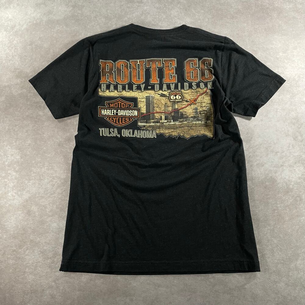 Harley Davidson Motorcycles Route 66 Biker T-shirt Medium - Picture 2 of 6